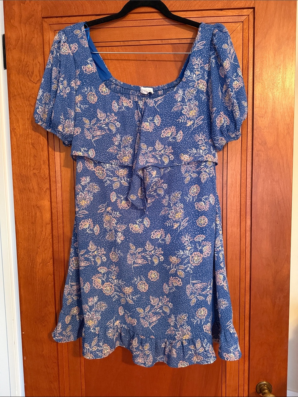 Blue Floral Mini Dress
